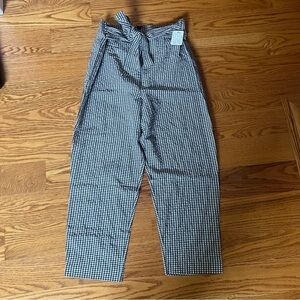 Free People West Side Tie Gingham Pants